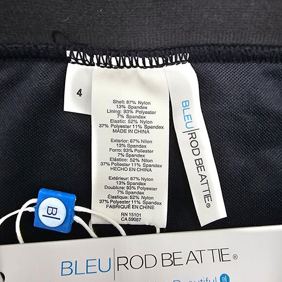 Bleu Rod Beattie Womans size 4 Off the Grid Hipster Bikini Bottom in Black NEW - Picture 5 of 7